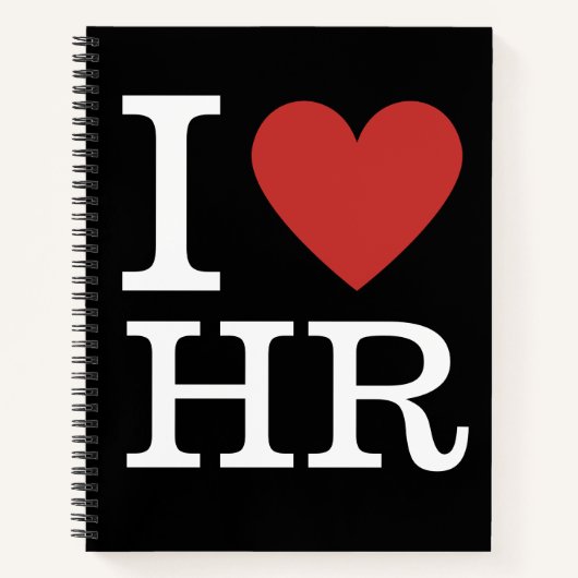 I Love HR ❤️ - HR Department ノートブック (正面)