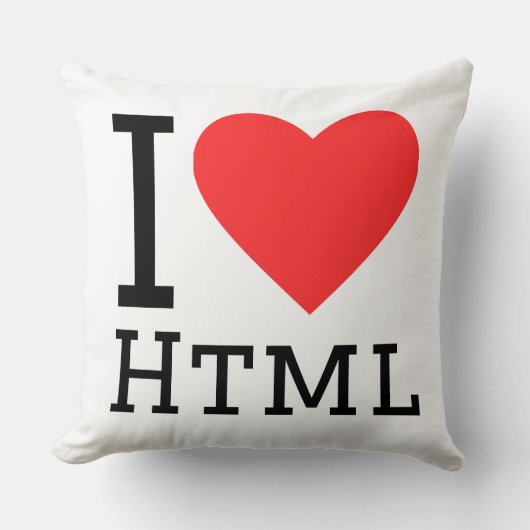 I love html クッション (正面)