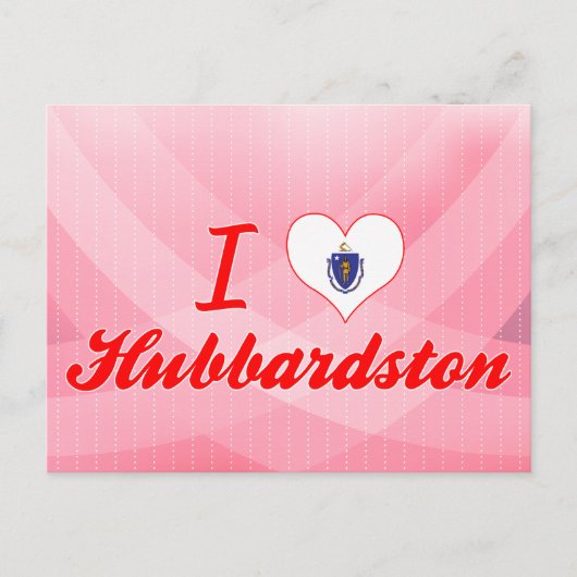 I Love Hubbardston、マサチューセッツ ポストカード (正面)