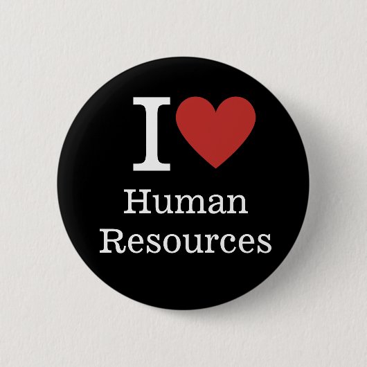 I Love Human ❤️ Resources Pinボタン 缶バッジ (正面)