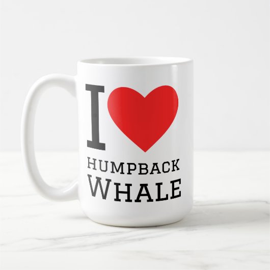 I love humpback whale コーヒーマグカップ (左)