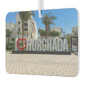 I love Hurghada Egypt Vacation記念写真 カーエアーフレッシュナー (左)