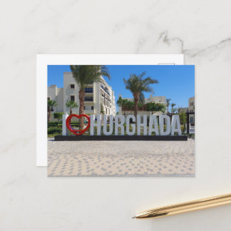 I love Hurghada Egypt Vacation記念写真 ポストカード
