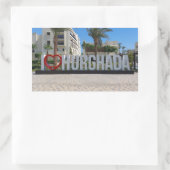 I love Hurghada Egypt Vacation記念写真 長方形シール (バッグ)