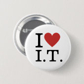 I ❤️ Love I.T. CUSTOMIZABLE Pins 缶バッジ (正面&裏面)