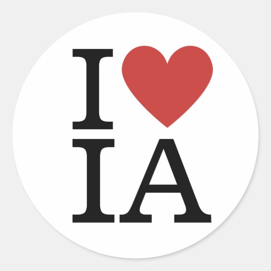 I Love IA ❤️ Internal Audit Staff カスタム ラウンドシール (正面)