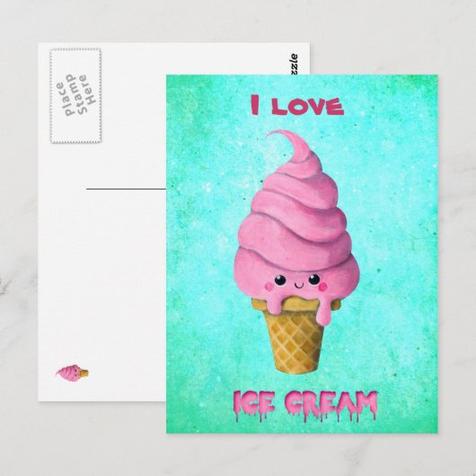I love Ice Cream ポストカード (正面/裏面)