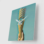 I love ice cream artwork スクエア壁時計 (傾斜)