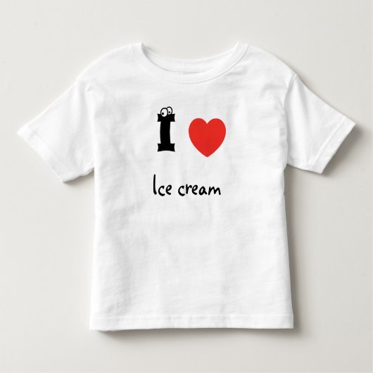I love ice cream shirt. トドラーTシャツ (正面)