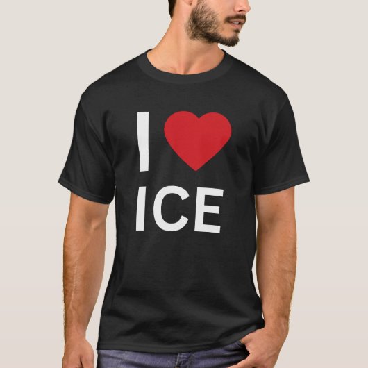 I Love ICE Tee Patriotic Conservative  Tシャツ (正面)