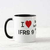 I Love IFRS 7 and 9金融楽器引用文 マグカップ (左)