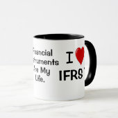 I Love IFRS 7 and 9金融楽器引用文 マグカップ (正面右)