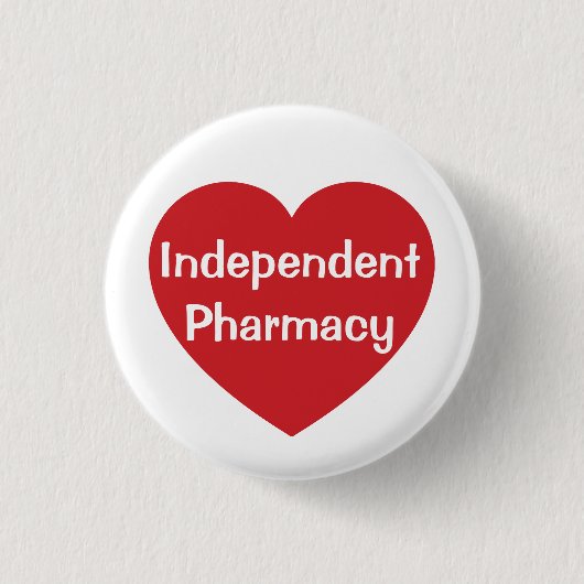 I Love Independent Pharmacyボタン 缶バッジ (正面)