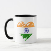I Love India -インディアン国旗のハート形 マグカップ (左)