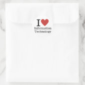 I Love Information ❤️ Tech Dept. STICKER ラウンドシール (バッグ)