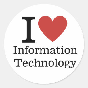 I Love Information ❤️ Tech Dept. STICKER ラウンドシール