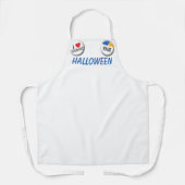 I Love Insuranceボタン名タグのハロウィーンの衣装 エプロン (正面)