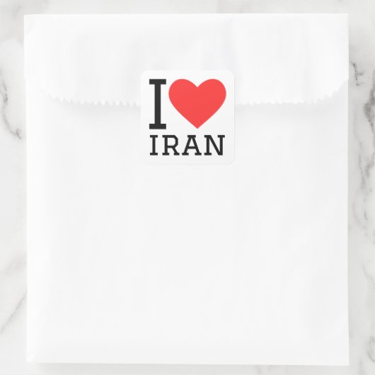 I love iran スクエアシール (バッグ)