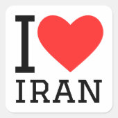 I love iran スクエアシール (正面)