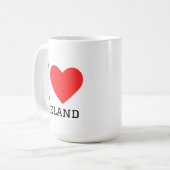 I love Ireland square sticker コーヒーマグカップ (正面左)