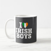 I Love Irish Boys Ireland Flag Heart St Patricks D コーヒーマグカップ (左)