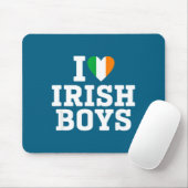 I Love Irish Boys Ireland Flag Heart St Patricks D マウスパッド (マウス)