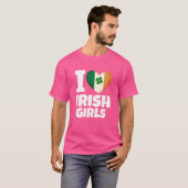 I LOVE IRISH GIRLS - St Patricks Day Designed Tees Tシャツ (正面フル)