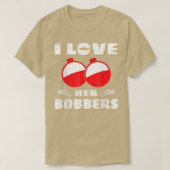 I Love It When He Nibbles On My BobbersBass Fish F Tシャツ (デザイン正面)