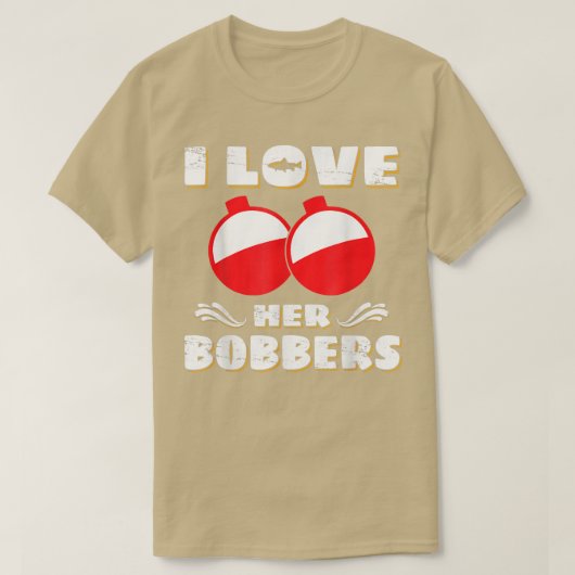 I Love It When He Nibbles On My BobbersBass Fish F Tシャツ (デザイン正面)