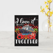 I Love It When We're Cruisin Together Cruise Coupl カード (黄色い花)