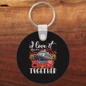 I Love It When We're Cruisin Together Cruise Coupl キーホルダー (正面)