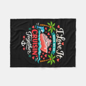 I Love It When We're Cruising Together Cruise Vibe フリースブランケット (正面(横))