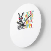 I Love It When You Call Me Big Hoppa Bunny Easter  ラージ壁時計 (傾斜)