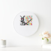 I Love It When You Call Me Big Hoppa Bunny Easter  ラージ壁時計 (ホーム)