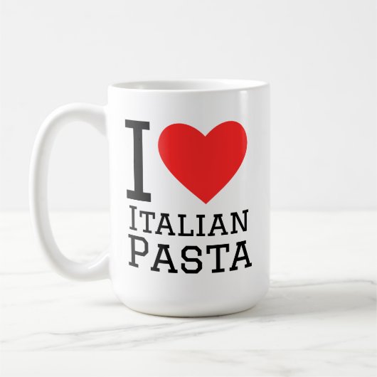 I love Italian pasta コーヒーマグカップ (左)