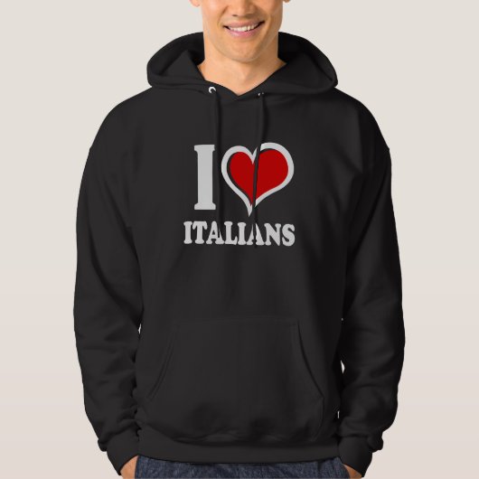 I Love Italians I Heart パーカ (正面)