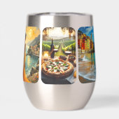 I Love Italy Art Photo Collage Insulated Tumbler (背面)