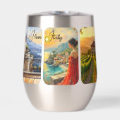 I Love Italy Art Photo Collage Insulated Tumbler (正面)