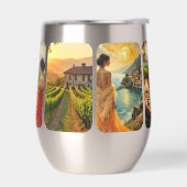 I Love Italy Art Photo Collage Insulated Tumbler (左面)