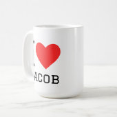 I love jacob コーヒーマグカップ (正面左)