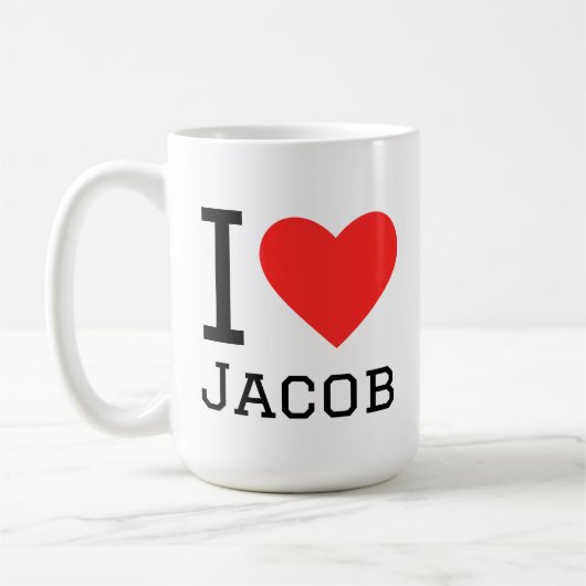 I love jacob コーヒーマグカップ (左)