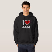 I Love Jam I Heart パーカ (正面フル)