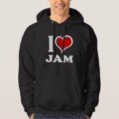 I Love Jam I Heart パーカ (正面)