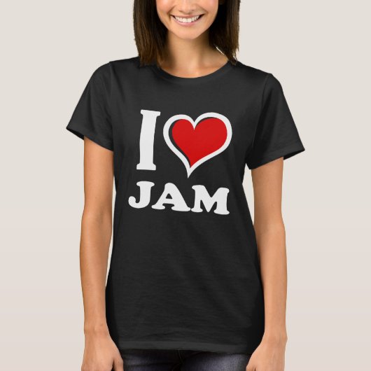 I Love Jam I Heart Tシャツ (正面)