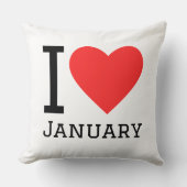 I love January  Square Sticker クッション (正面)