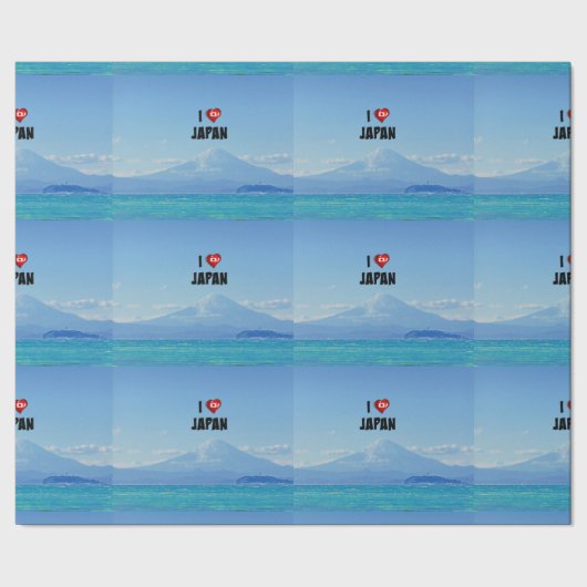 "I Love Japan," 富士山 ラッピングペーパー (シーム)