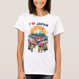 「I Love Japan」Tシャツ - 'I ♥ Japan' トラベルTシャツ Tシャツ