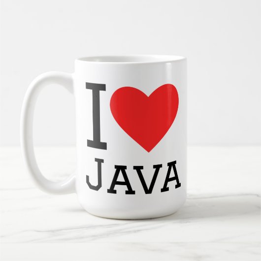 I love Java  コーヒーマグカップ (左)