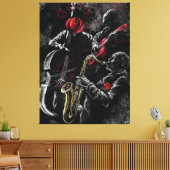 I Love Jazz Music Canvas Print - 絵画s Art キャンバスプリント (インサイチュ (リビング))