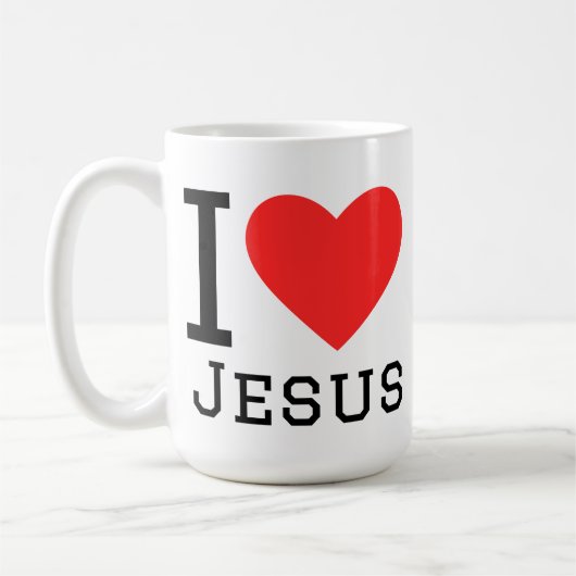 I love jesus コーヒーマグカップ (左)